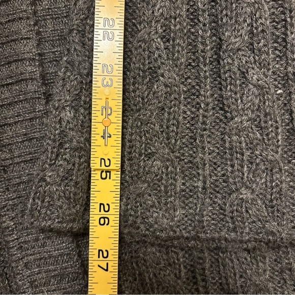 LANE BRYANT 22/24 Long Cardigan Sweater Cable Knit Snowflake Buttons Wool Blend - Picture 6 of 12